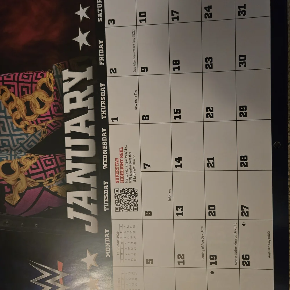 WWE Superstars 2023 Wall Calendar